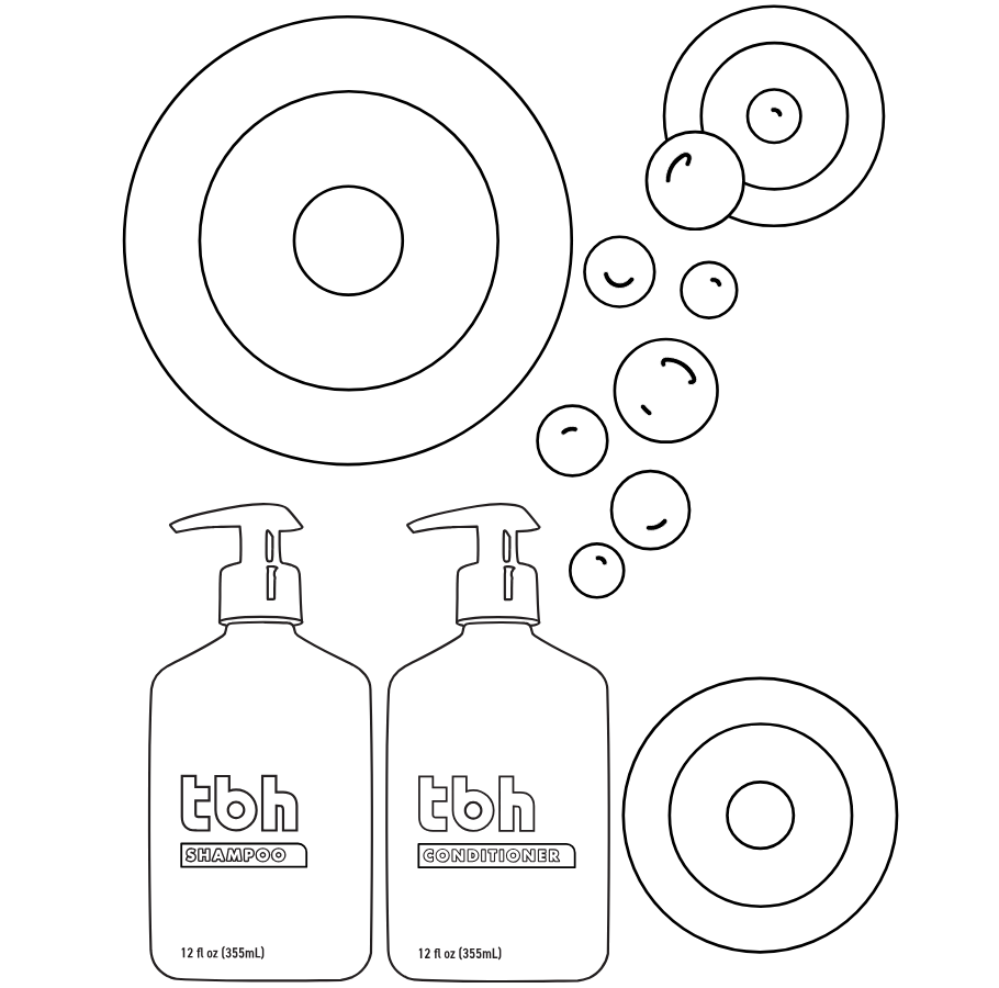 tbh x target preppy coloring page