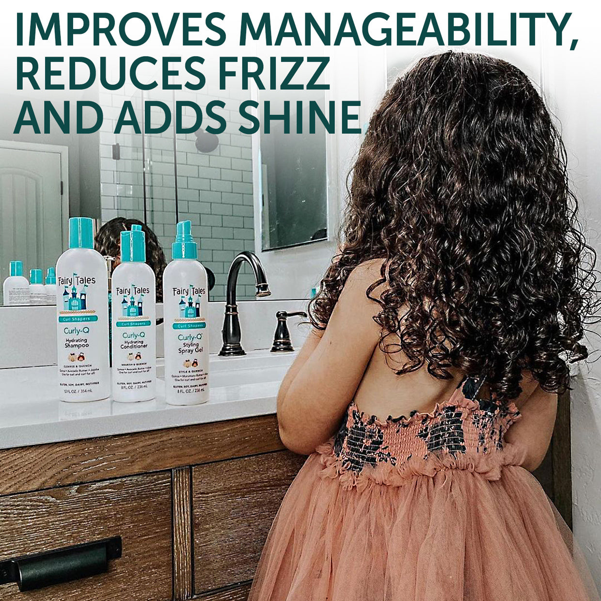 Curly-Q™ Kids Styling Spray Gel for Curly Hair