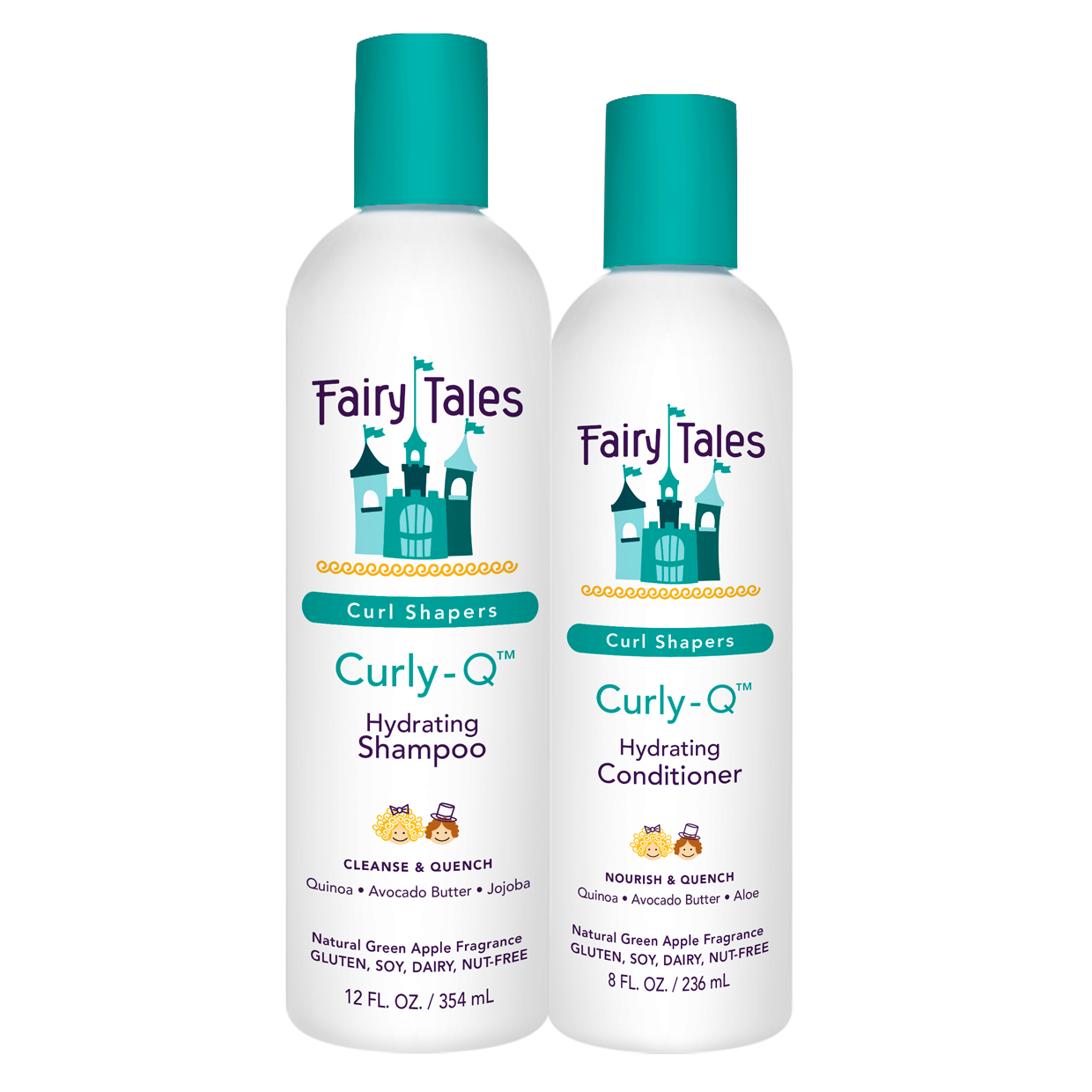 Curly-Q™ Kids Curly Hair Shampoo & Conditioner Kits - Fairy Tales