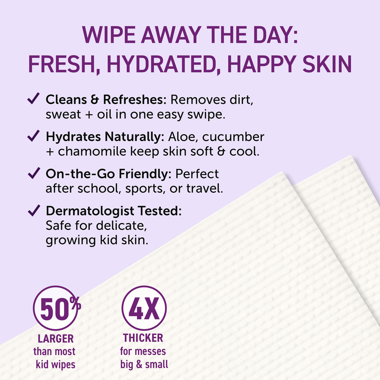 Daily Cleanse Kids XL Body Wipes