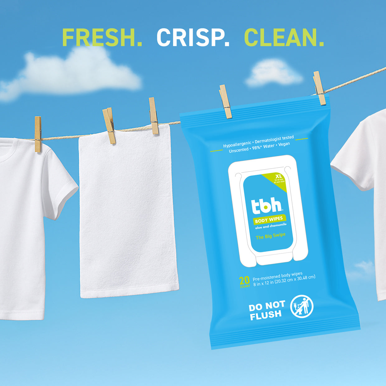 tbh® kids XL body wipes